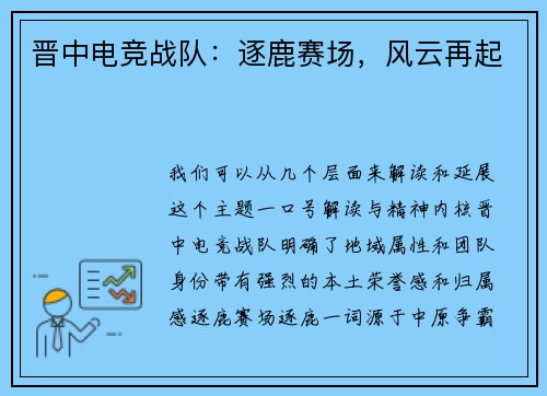 晋中电竞战队：逐鹿赛场，风云再起